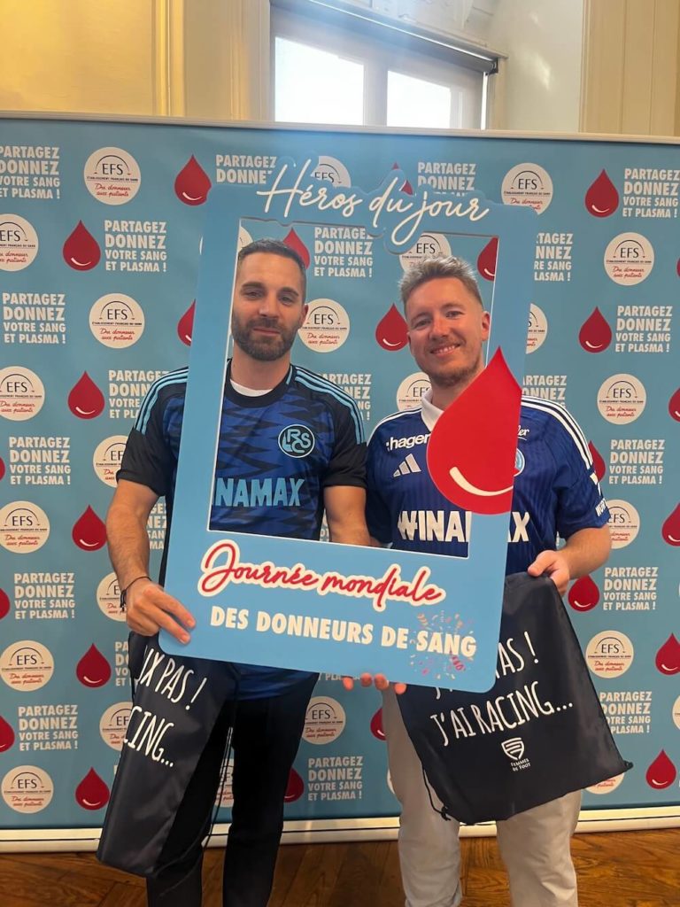 don de sang - Femmes de Foot - Racing Strasbourg  - Établissement Français du Sang 
